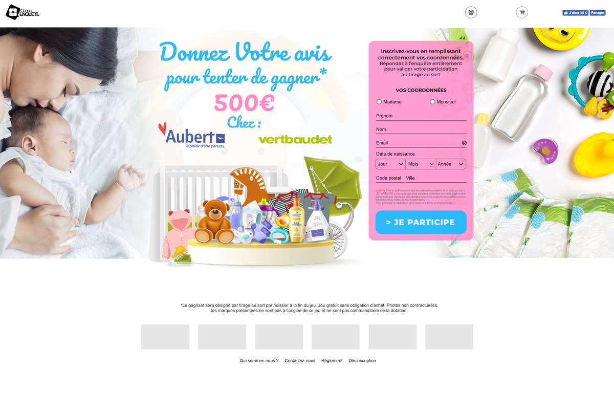 Bébé produits chez Aubert et Vertbaulet