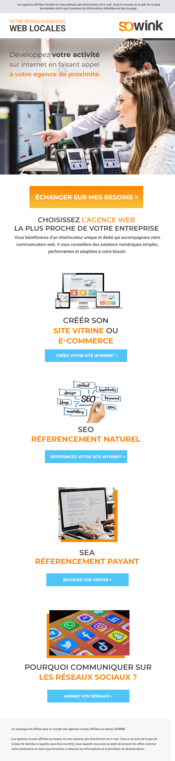 Réseaux d'agences web locales