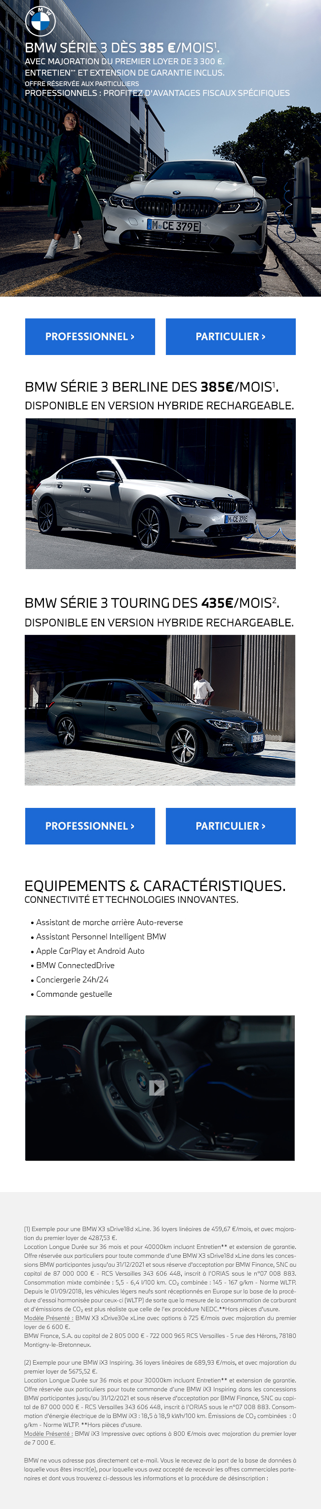 BMW Serie 3 et Serie 3 Touring