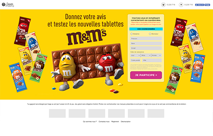 Tablettes m&m's